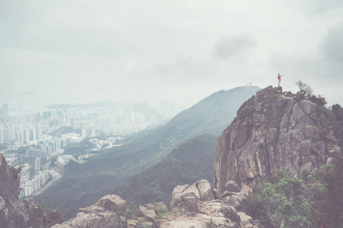 Picture of the hills in Hong Kong